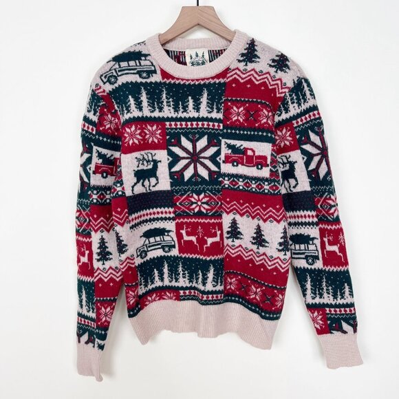 Kiel James Patrick The Christmas Patchwork Sweater Fair Isle Winter Holiday KJP - Picture 6 of 12